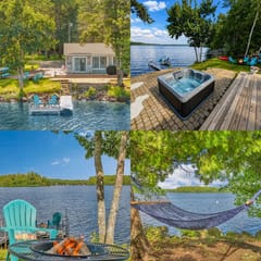 Lakeside Retreat w Jacuzzi ·Kayak Dock & Fire Pit
